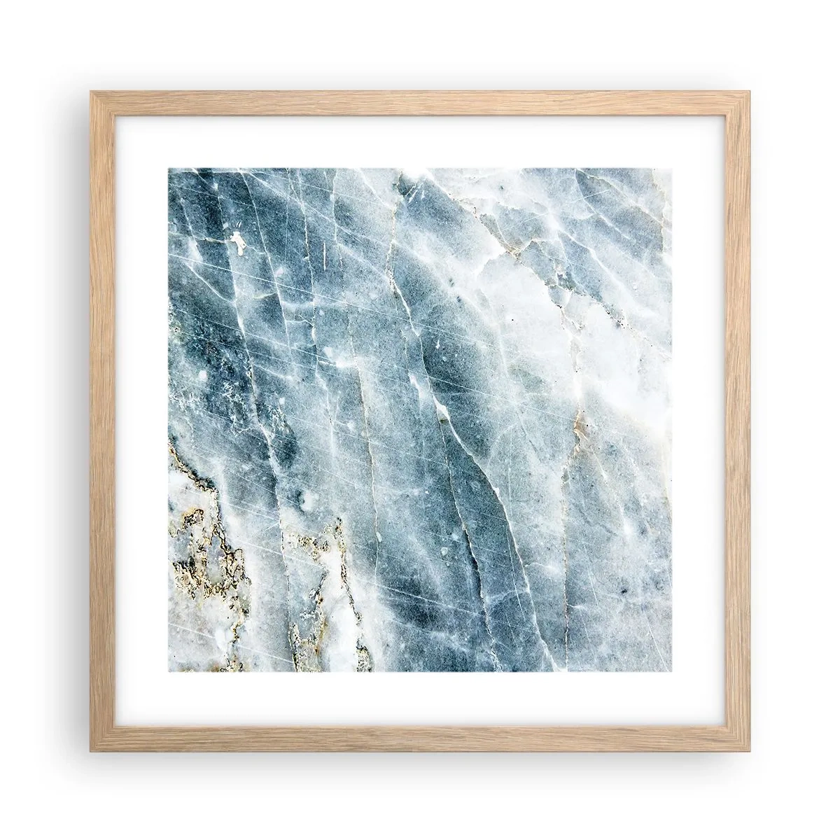 Affiche dans un chêne clair - Poster - Monde de glace - 40x40 cm