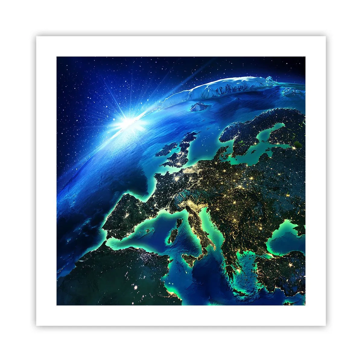 Affiche - Poster - Europe pétillante - 50x50 cm