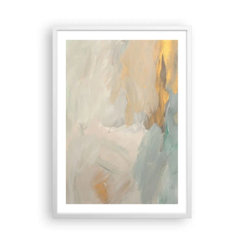 Affiche dans un cadre blanc - Poster - Abstraction – le pays de la douceur - 50x70 cm