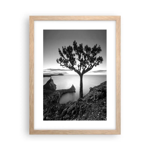 Affiche dans un chêne clair - Poster - Paix jusqu'à l'horizon - 30x40 cm