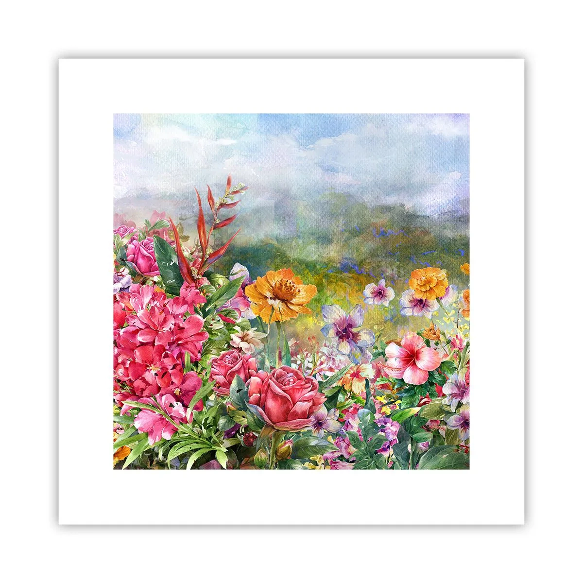 Affiche - Poster - Un jardin devenu fou - 30x30 cm