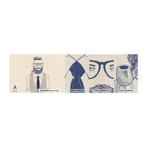 Échantillon de Papier Peint Premium Canvas - Gai, masculin et à la mode - Homme, Abstraction, Tuyau - 100x30 cm