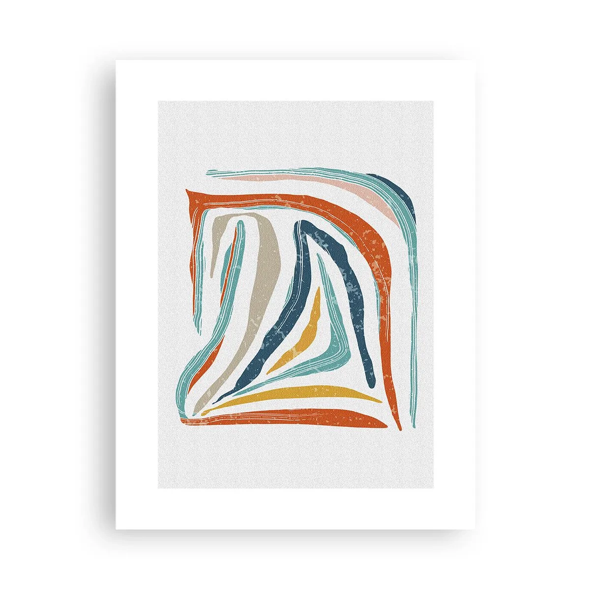Affiche - Poster - Abstraction avec un sourire amical - 30x40 cm