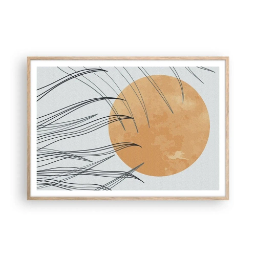 Affiche dans un chêne clair - Poster - Toujours vers le soleil - 100x70 cm