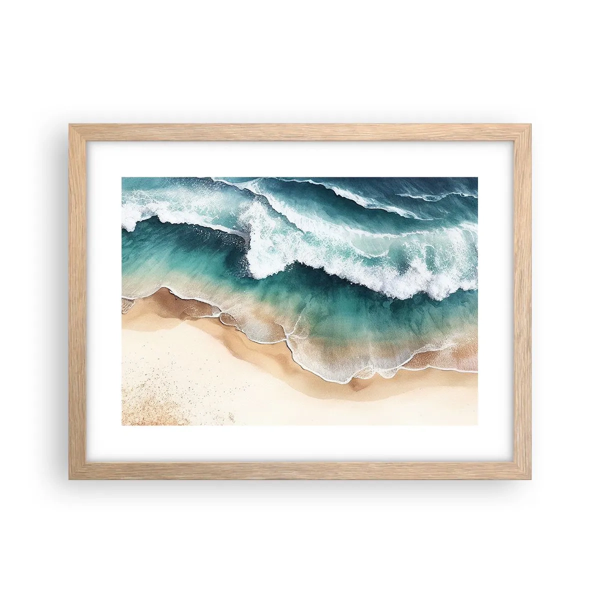 Affiche dans un chêne clair - Poster - La rencontre éternelle - 40x30 cm