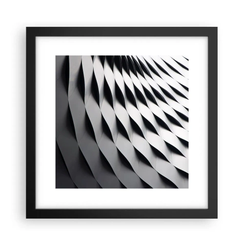 Affiche dans un cadre noir - Poster - A la surface des vagues - 30x30 cm