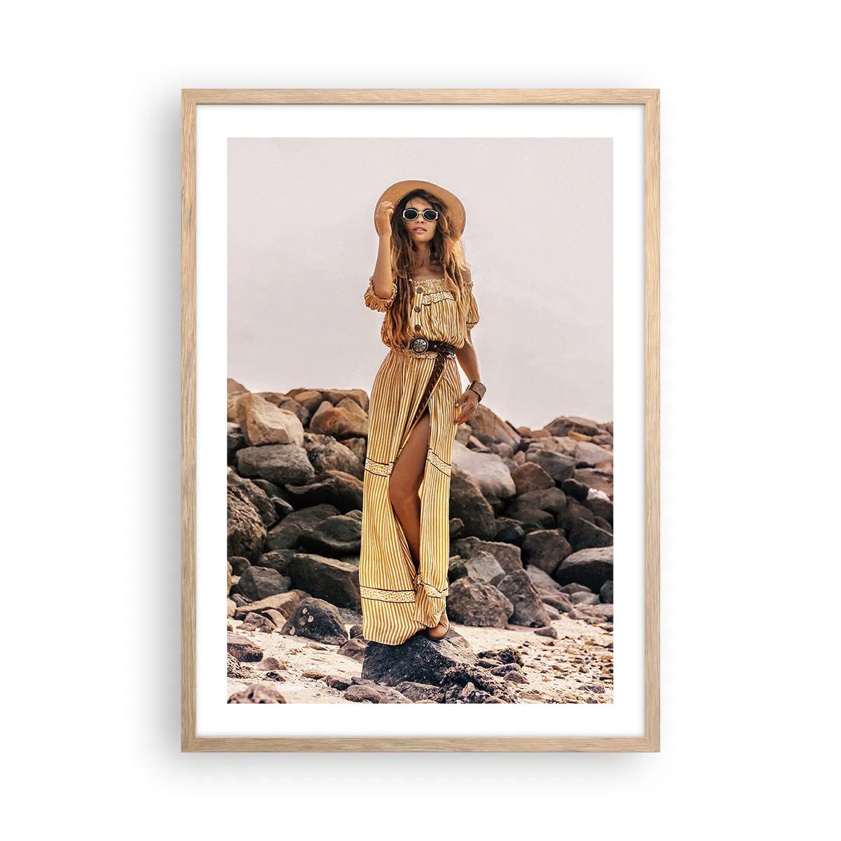 Affiche dans un chêne clair - Poster - La magie des pierres - 50x70 cm