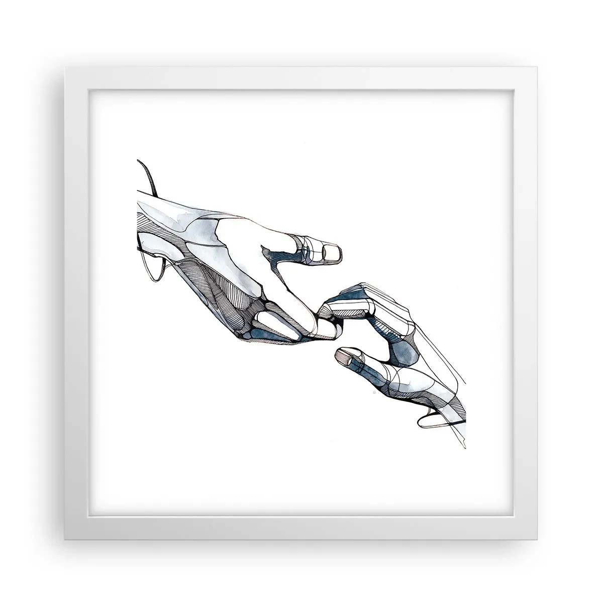 Affiche dans un cadre blanc - Poster - Un bon geste - 30x30 cm