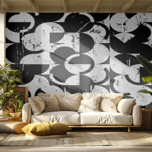 Papier Peint Photo Premium Canvas - Le blanc est blanc et le noir est noir - Abstraction, Morceau, Graphique - 150x105 cm
