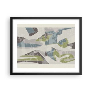 Affiche dans un cadre noir - Poster - Composition derrière la vitre - 50x40 cm