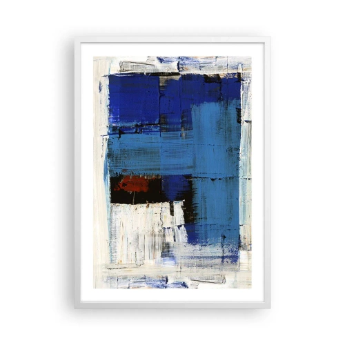 Affiche dans un cadre blanc - Poster - Secret de bleu - 50x70 cm