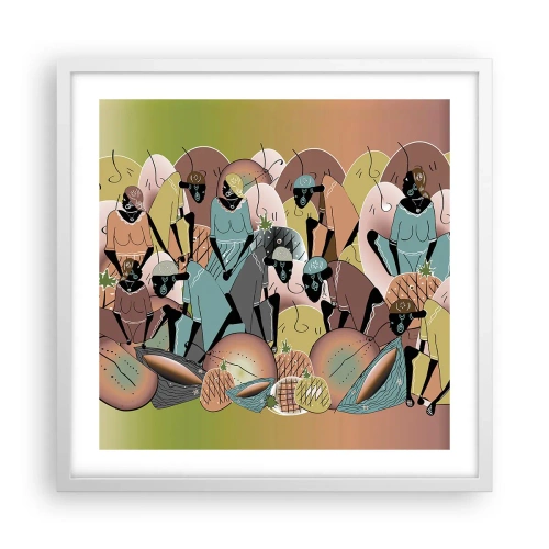 Affiche dans un cadre blanc - Poster - De grandes fêtes arrivent - 50x50 cm