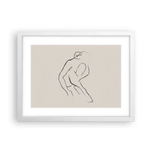 Affiche dans un cadre blanc - Poster - Croquis intime - 40x30 cm