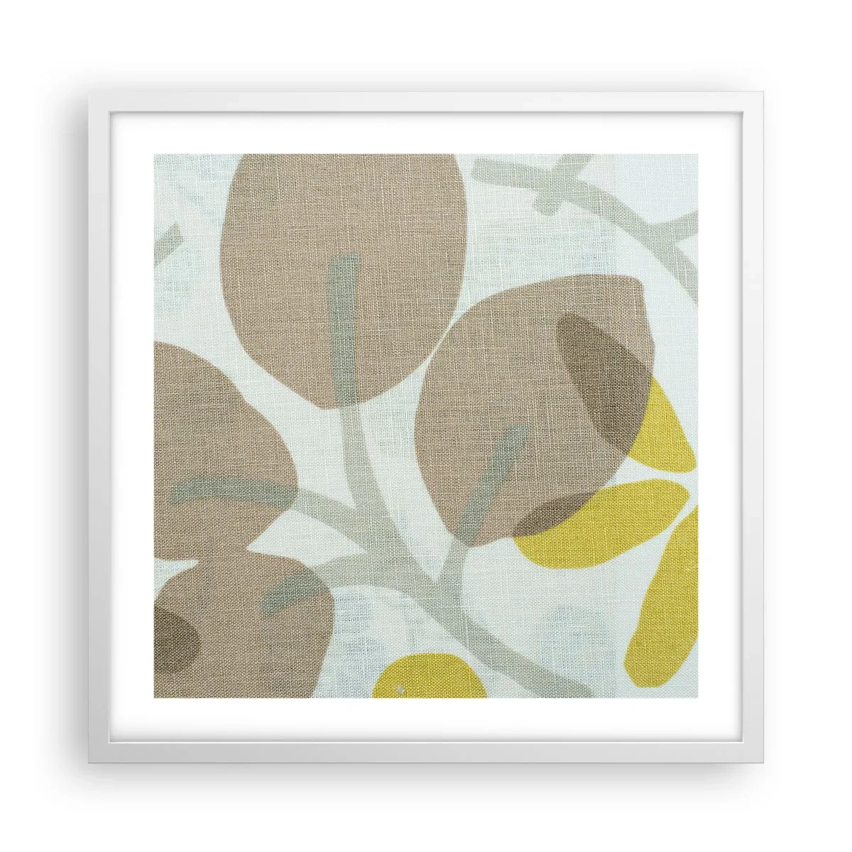 Affiche dans un cadre blanc - Poster - Composition en plein soleil - 50x50 cm