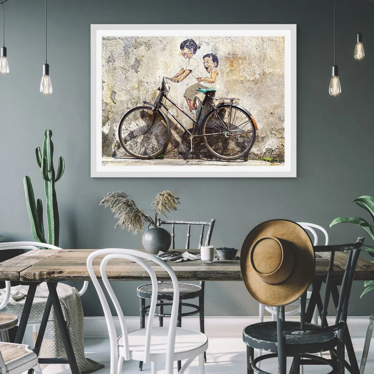 Affiche dans un cadre blanc - Poster - Vrai ou faux? - 91x61 cm