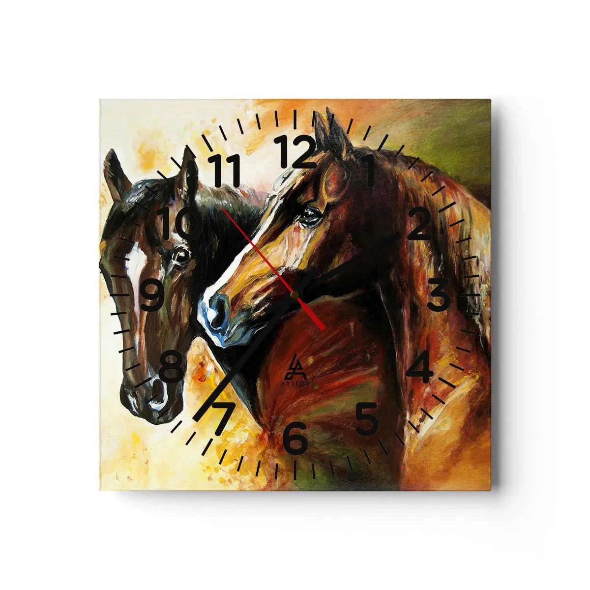 Horloge murale - Pendule murale - Deux fois plus gracieux - 30x30 cm