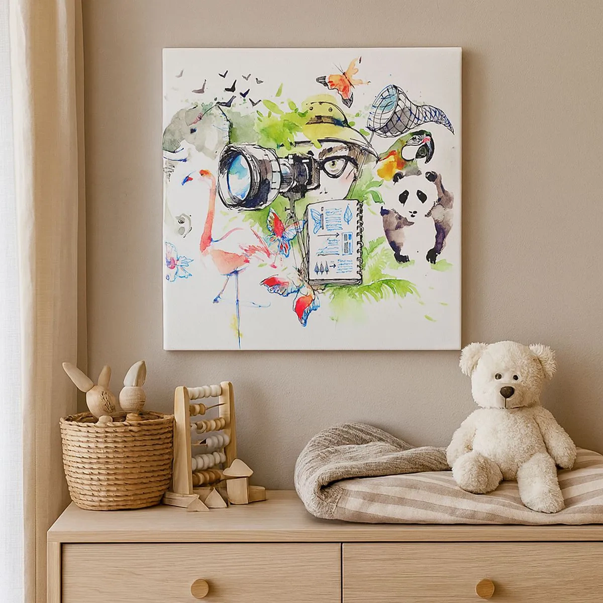 Impression sur toile - Image sur toile - Dans l'objectif d'un voyageu - 30x30 cm