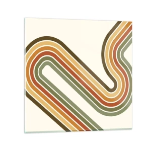 Impression sur verre - Image sur verre - En zig zag vers le but - 60x60 cm