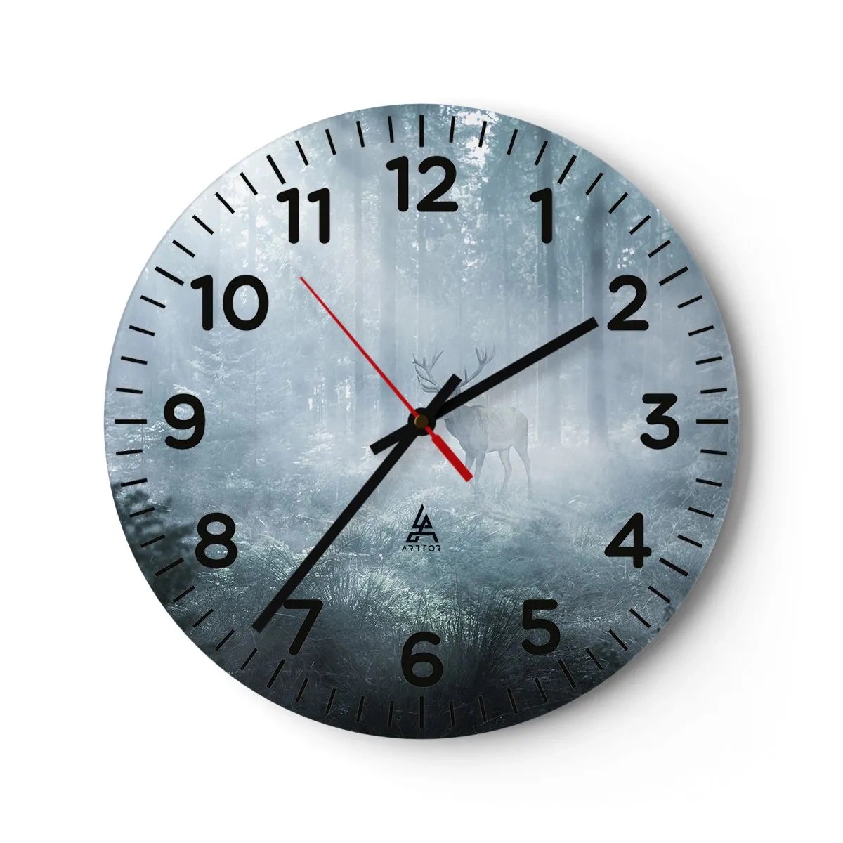 Horloge murale - Pendule murale - Visite matinale du domaine - 30x30 cm