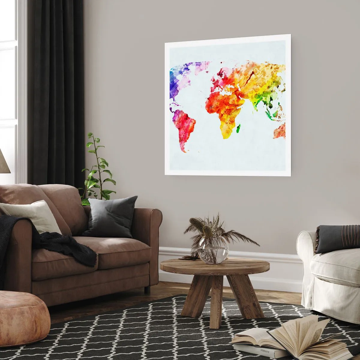 Affiche - Poster - Toutes les couleurs du monde - 60x60 cm