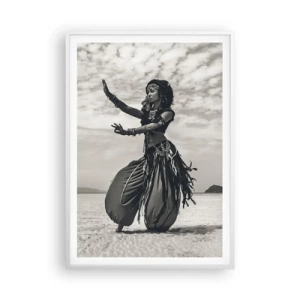 Affiche dans un cadre blanc - Poster - Danse des îles du sud - 70x100 cm