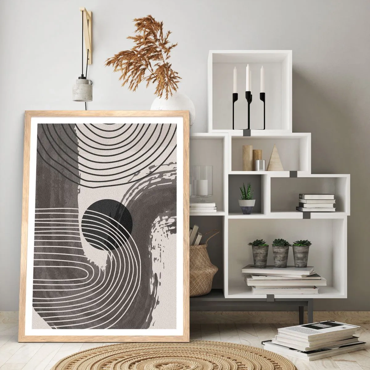 Affiche dans un chêne clair - Poster - L'ovale gagne - 30x40 cm
