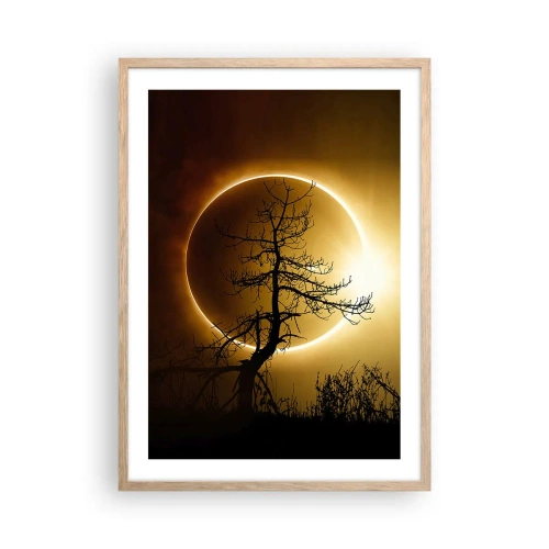 Affiche dans un chêne clair - Poster - Éclipse totale - 50x70 cm