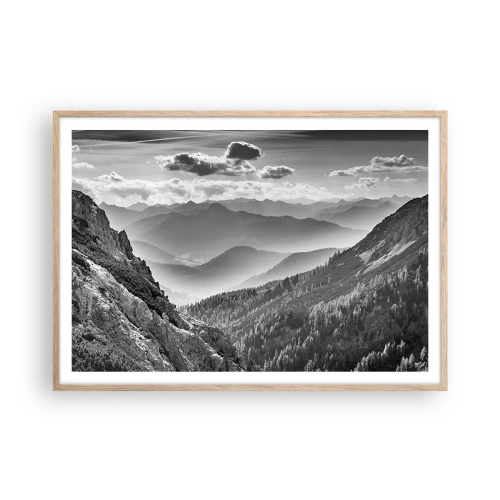 Affiche dans un chêne clair - Poster - Jusqu'à l'horizon - 100x70 cm