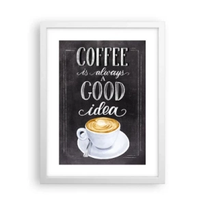 Affiche dans un cadre blanc - Poster - Bien sûr! - 30x40 cm