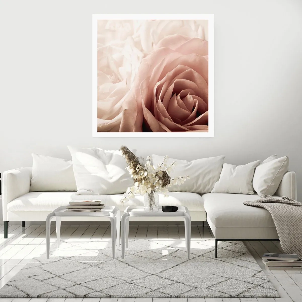 Affiche - Poster - Au coeur d'ue la rose - 40x40 cm