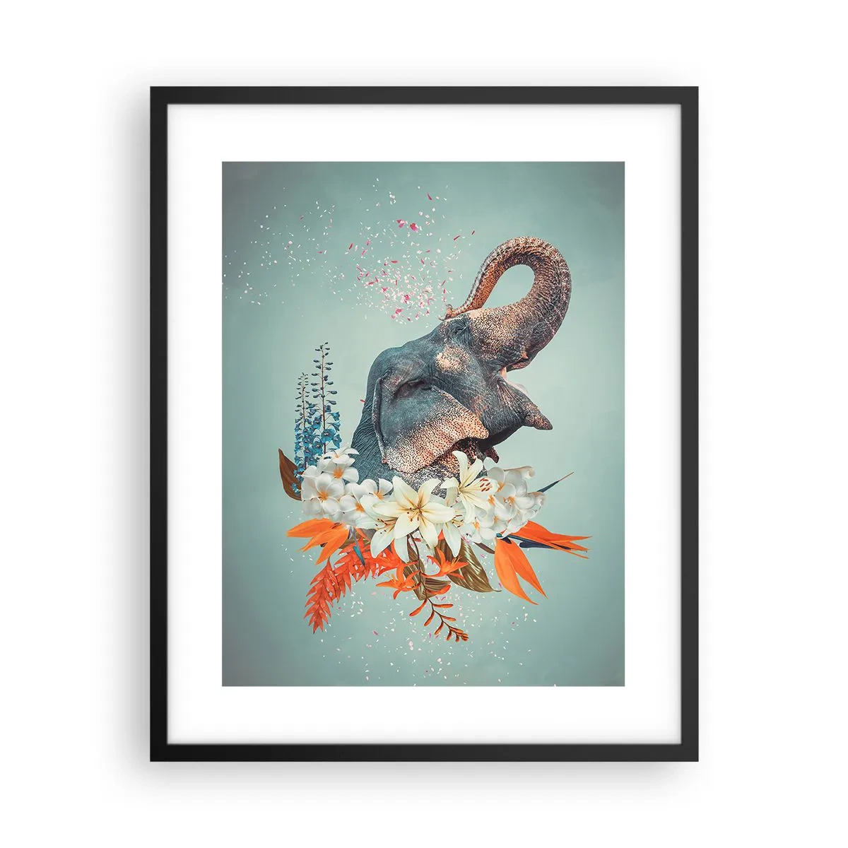Affiche dans un cadre noir - Poster - Un rugissement de joie - 40x50 cm