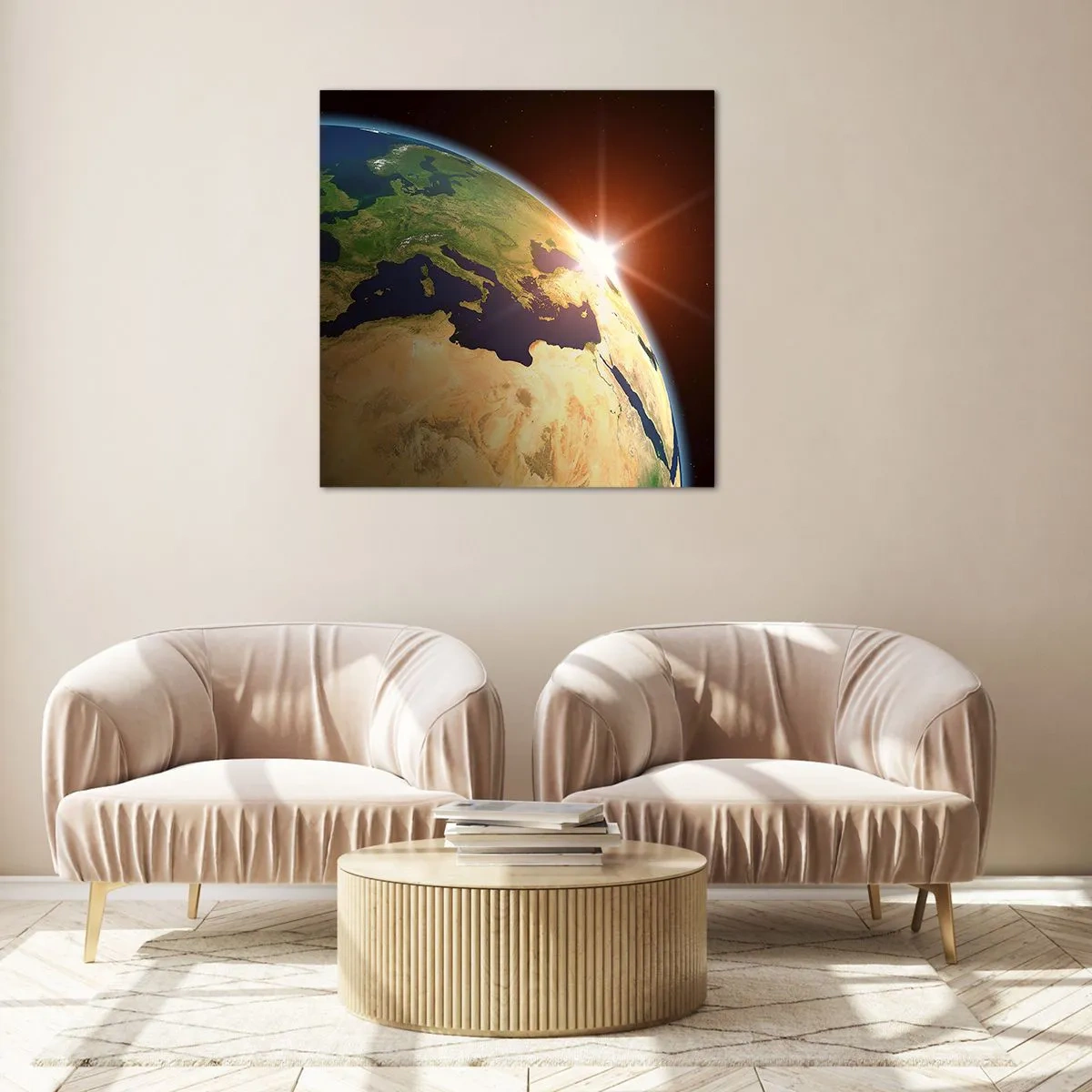 Impression sur verre - Image sur verre - Lever de soleil - 30x30 cm