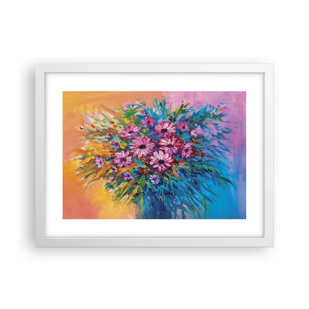 Affiche dans un cadre blanc - Poster - Énergie de la vie - 40x30 cm