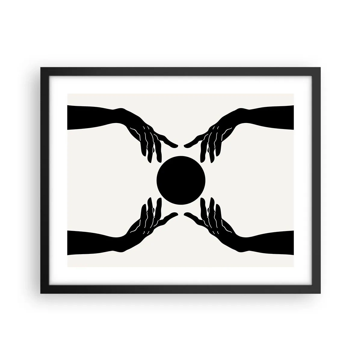 Affiche dans un cadre noir - Poster - Signe secret - 50x40 cm