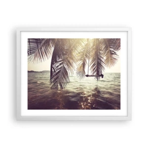 Affiche dans un cadre blanc - Poster - Vous pouvez vous balancer dans les nuages ​​à volonté - 50x40 cm