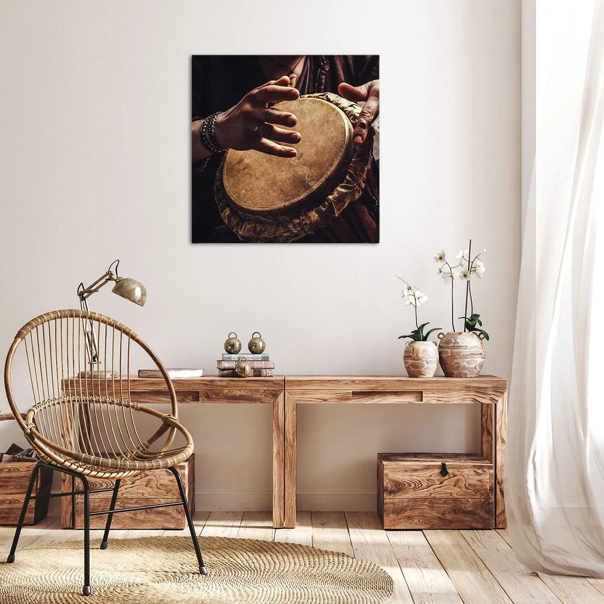 Impression sur toile - Image sur toile - Au rythme du coeur - 30x30 cm