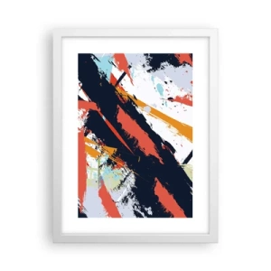 Affiche dans un cadre blanc - Poster - Composition dynamique - 30x40 cm