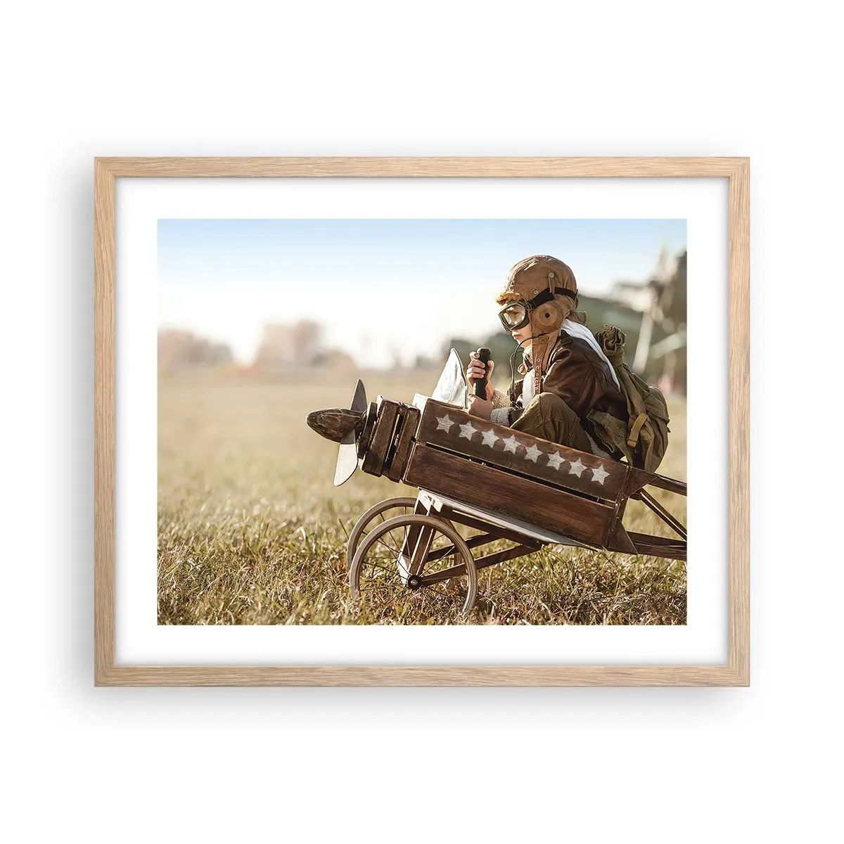 Affiche dans un chêne clair - Poster - Départ vers un rêve - 50x40 cm