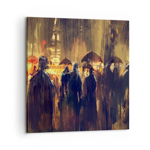 Impression sur toile - Image sur toile - Adeptes de la pluie - 60x60 cm