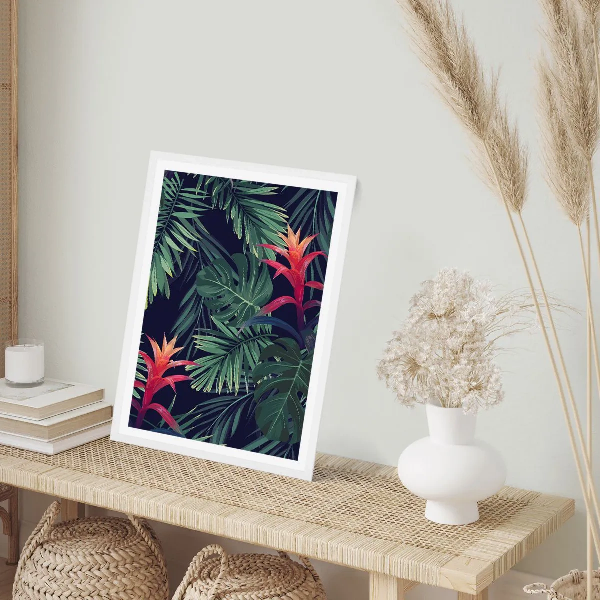 Affiche dans un cadre blanc - Poster - immergé dans la nature - 50x70 cm