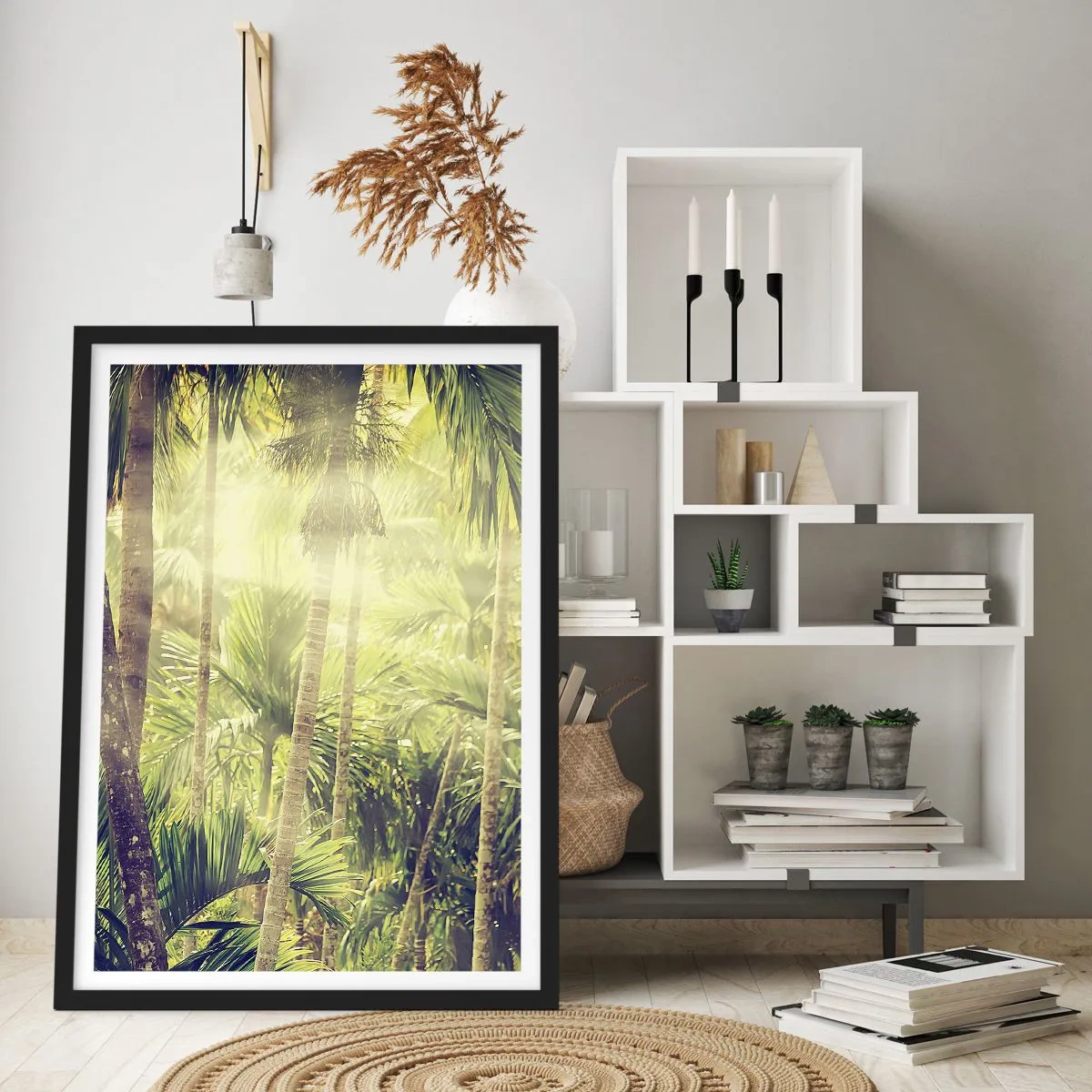 Affiche dans un cadre noir - Poster - Nature enflammée - 40x50 cm