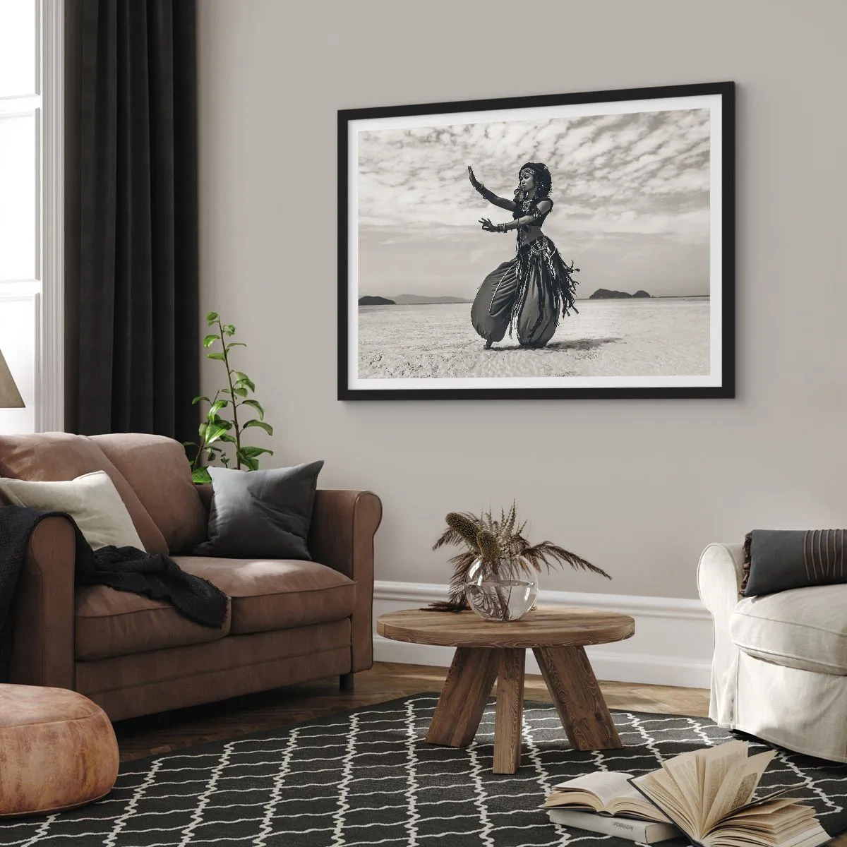 Affiche dans un cadre noir - Poster - Danse des îles du sud - 50x40 cm