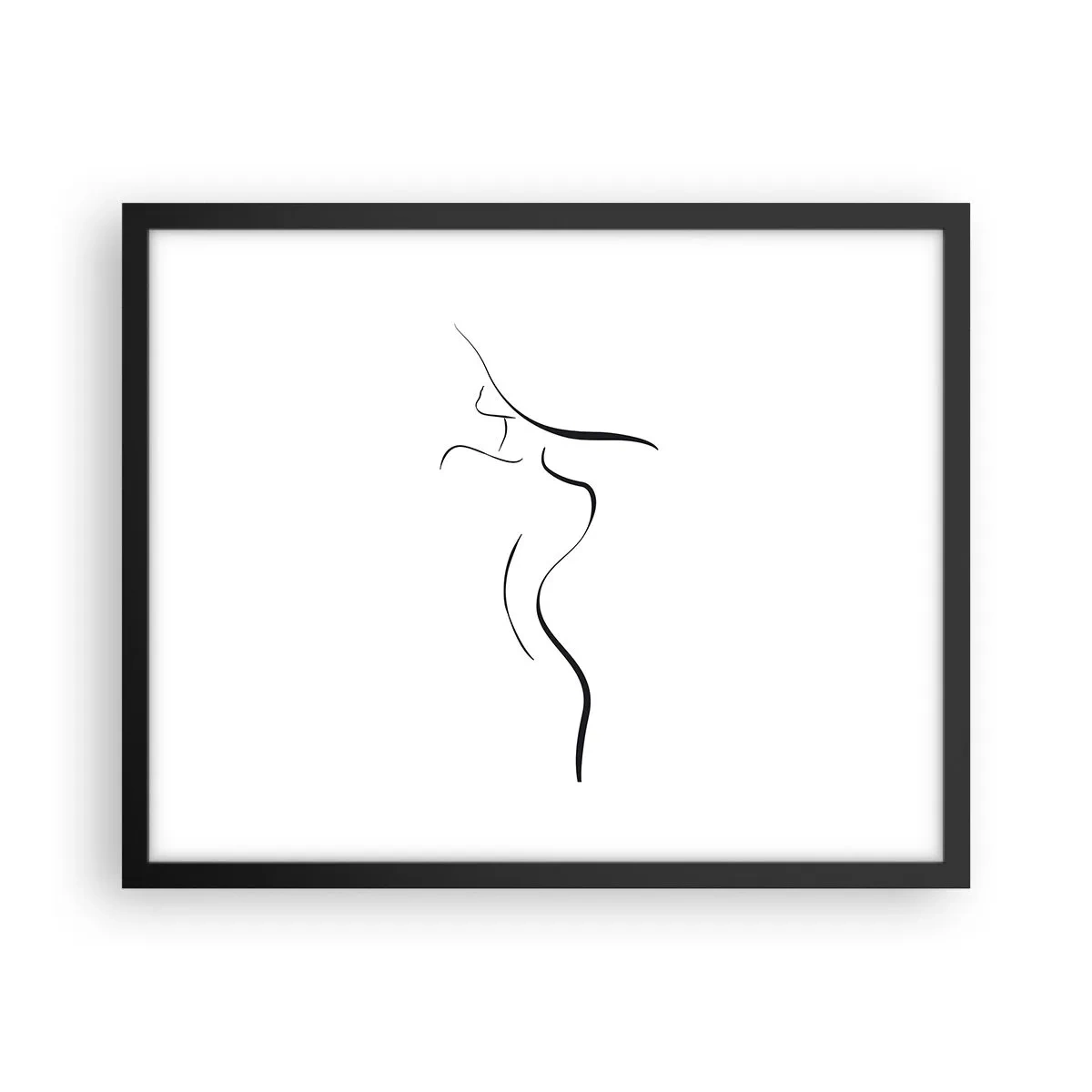 Affiche dans un cadre noir - Poster - Insaisissable comme une vague - 50x40 cm