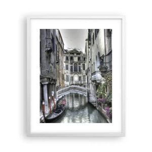 Affiche dans un cadre blanc - Poster - Pendant des siècles dans une réflexion silencieuse - 40x50 cm