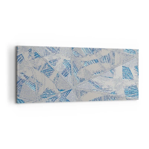 Impression sur toile - Image sur toile - Dans un labyrinthe bleu-gris - 100x40 cm