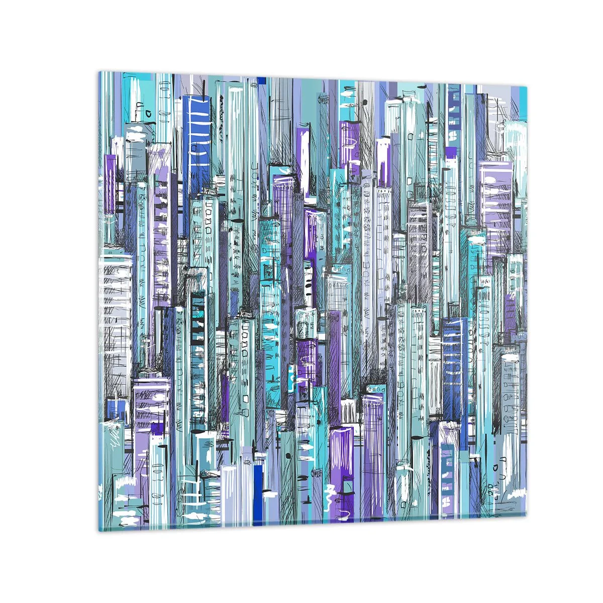 Impression sur verre - Image sur verre - Bleuâtre avec le ciel - 50x50 cm