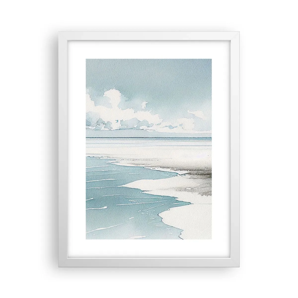 Affiche dans un cadre blanc - Poster - Marée douce - 30x40 cm