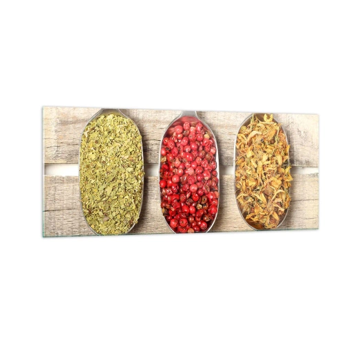 Impression sur verre - Image sur verre - Magie de la cuisine - 100x40 cm