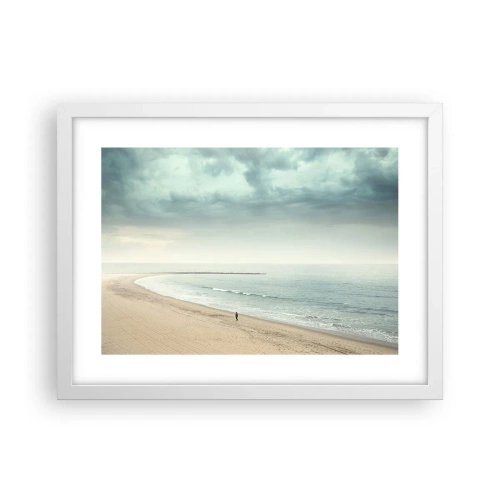 Affiche dans un cadre blanc - Poster - à la recherche de la paix - 40x30 cm