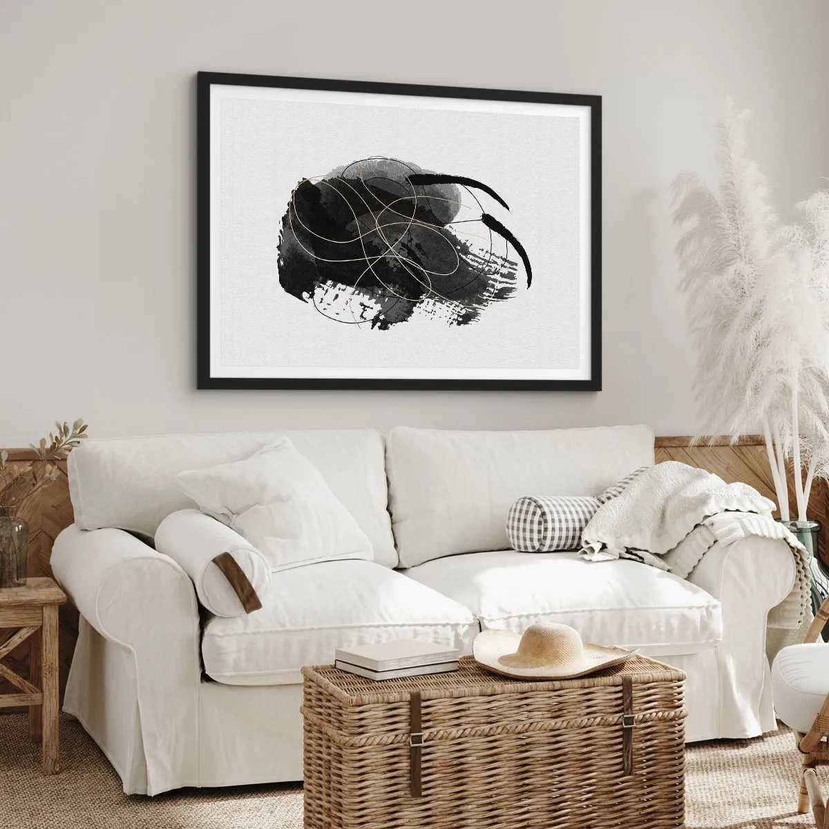 Affiche dans un cadre noir - Poster - Fait de noir - 50x40 cm